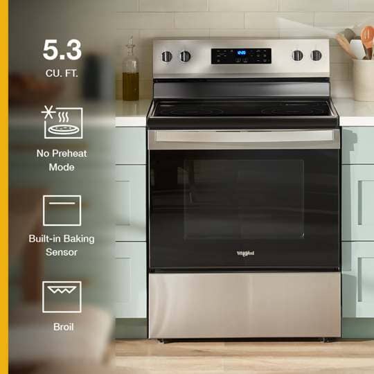 Whirlpool Electric Stove (2024): Explore Freestanding, Slide-In & Air Fry Options